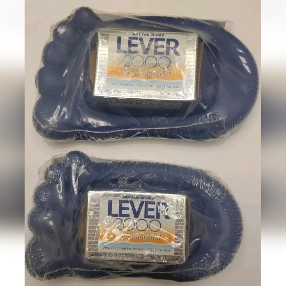 PROMO Discontinued Lever 2000 Anti Bacterial Bar Soap 1oz 1997 Foot Toy Dish
